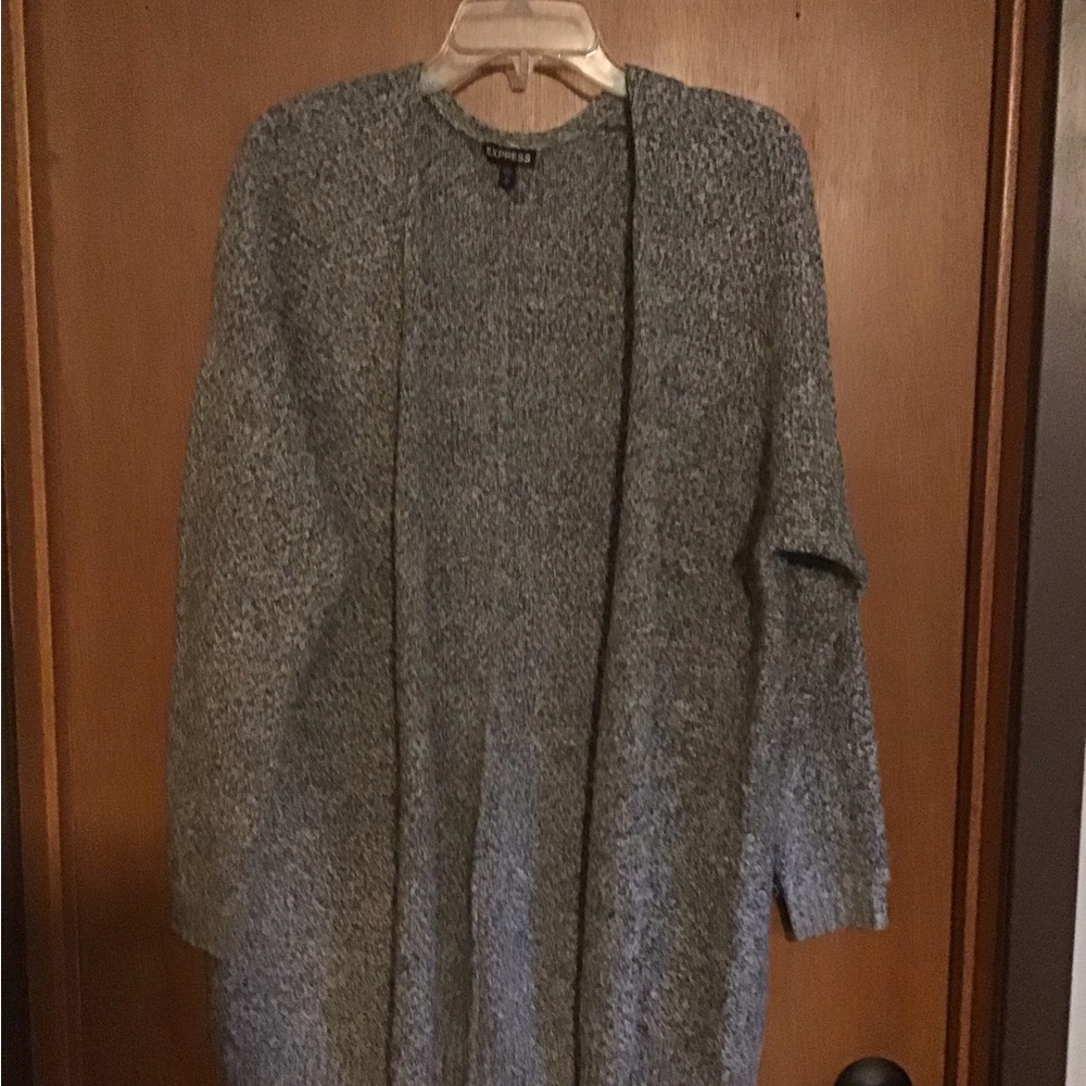 Express Gray Open-Front Women's Cardigan Sweater